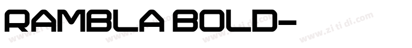 RAMBLA BOLD字体转换